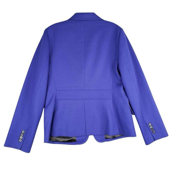 Talbots Blazer Women's Wool Long Sleeve Lined Jacket Colbalt Blue Size 12 - Picture 3 of 10